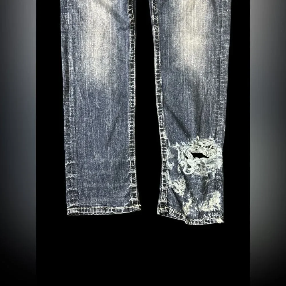 Salvage Men's Mayhem Distressed Straight Jeans size 30R